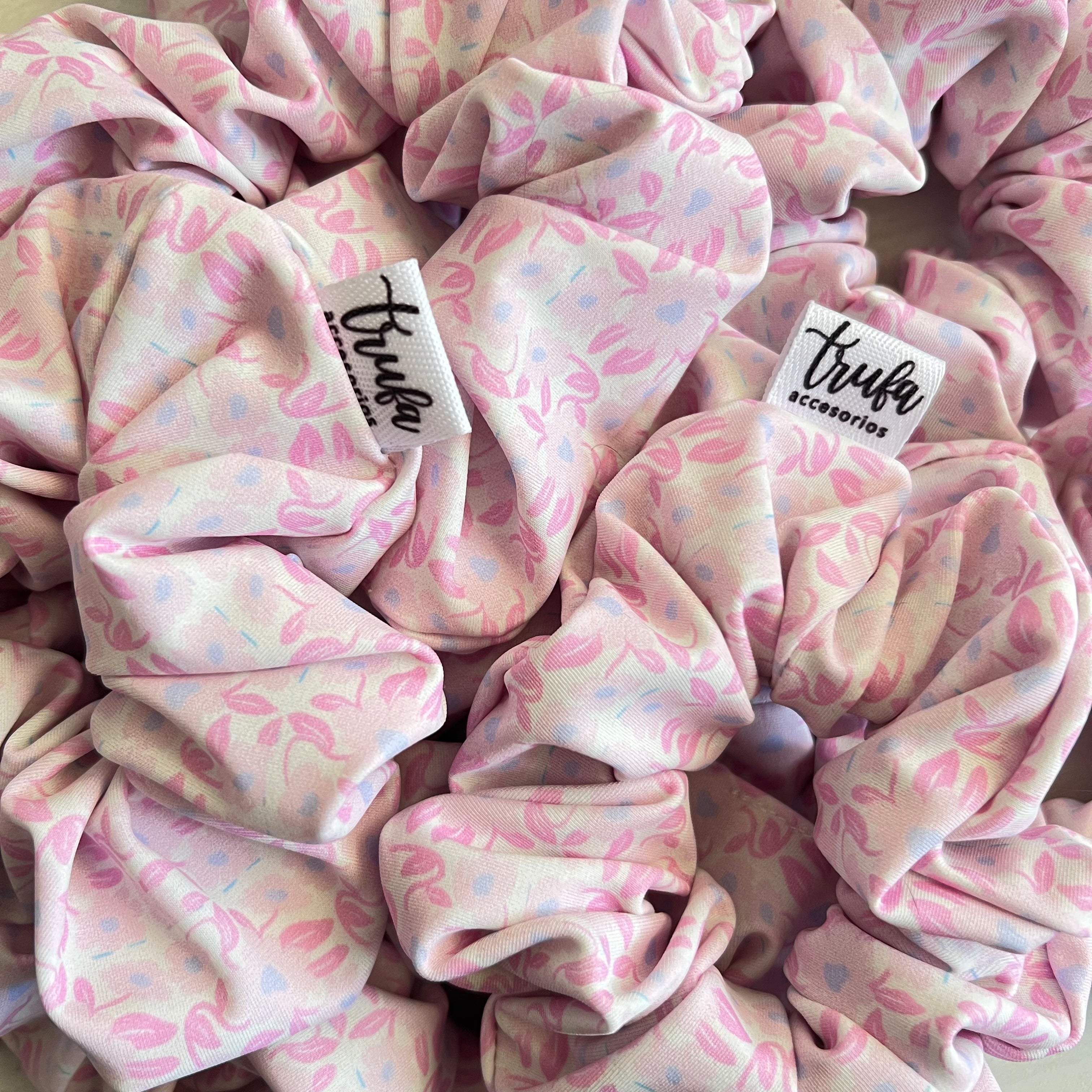 Scrunchie Rosa Flores