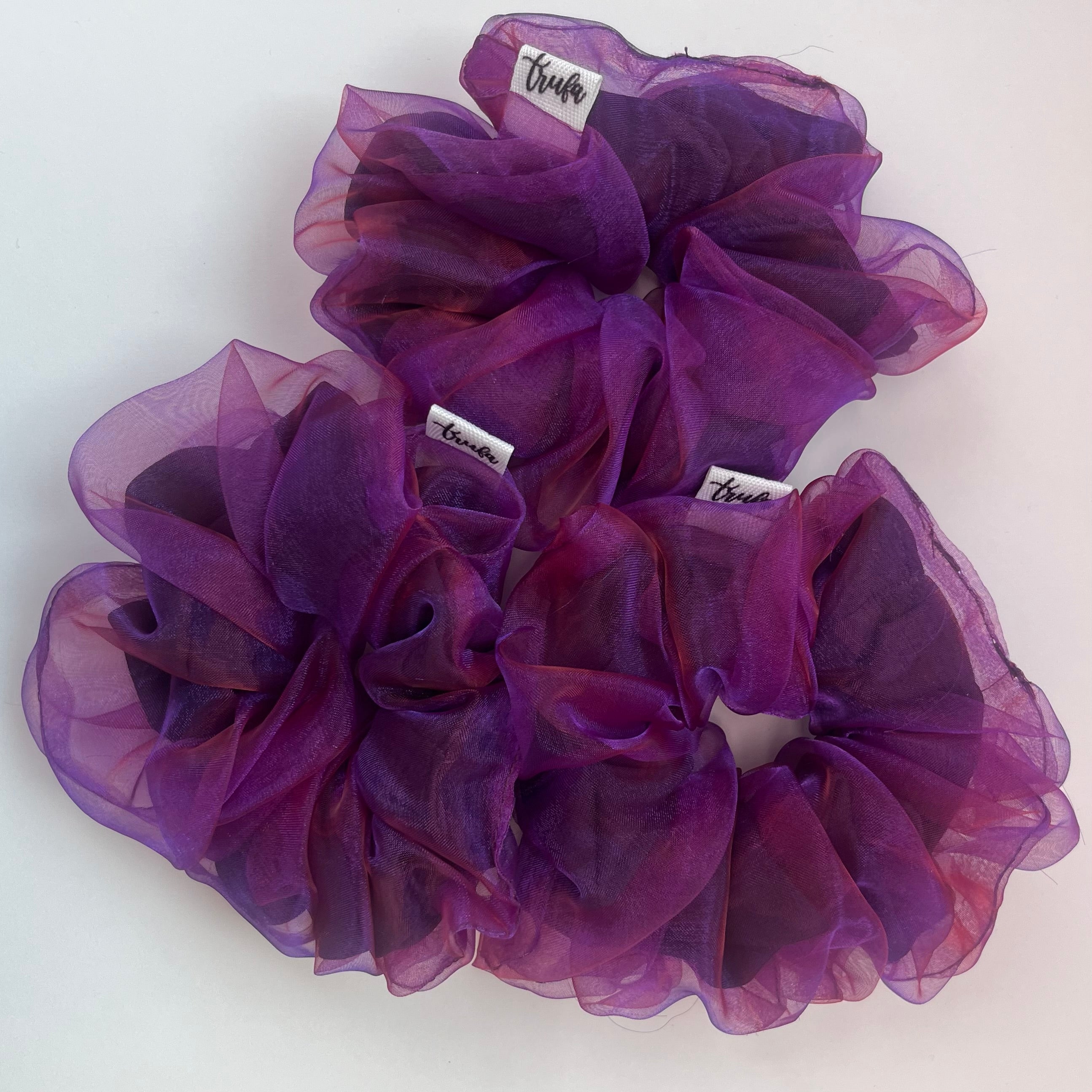 Scrunchie doble morado
