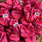 Scrunchie fucsia y lila