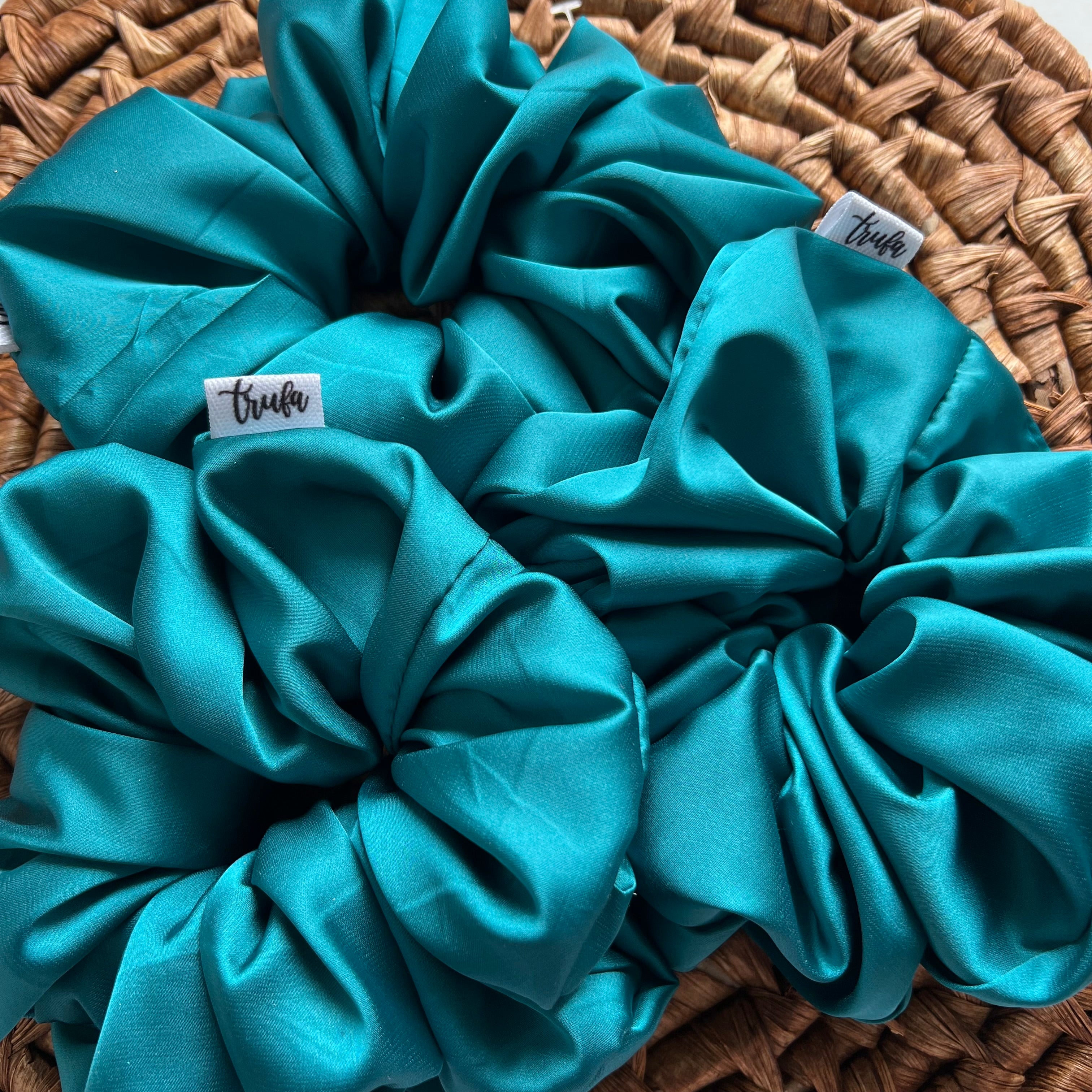 Scrunchie Maxi verde petróleo