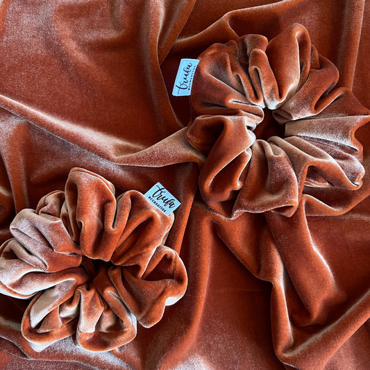 Scrunchie velvet terracota