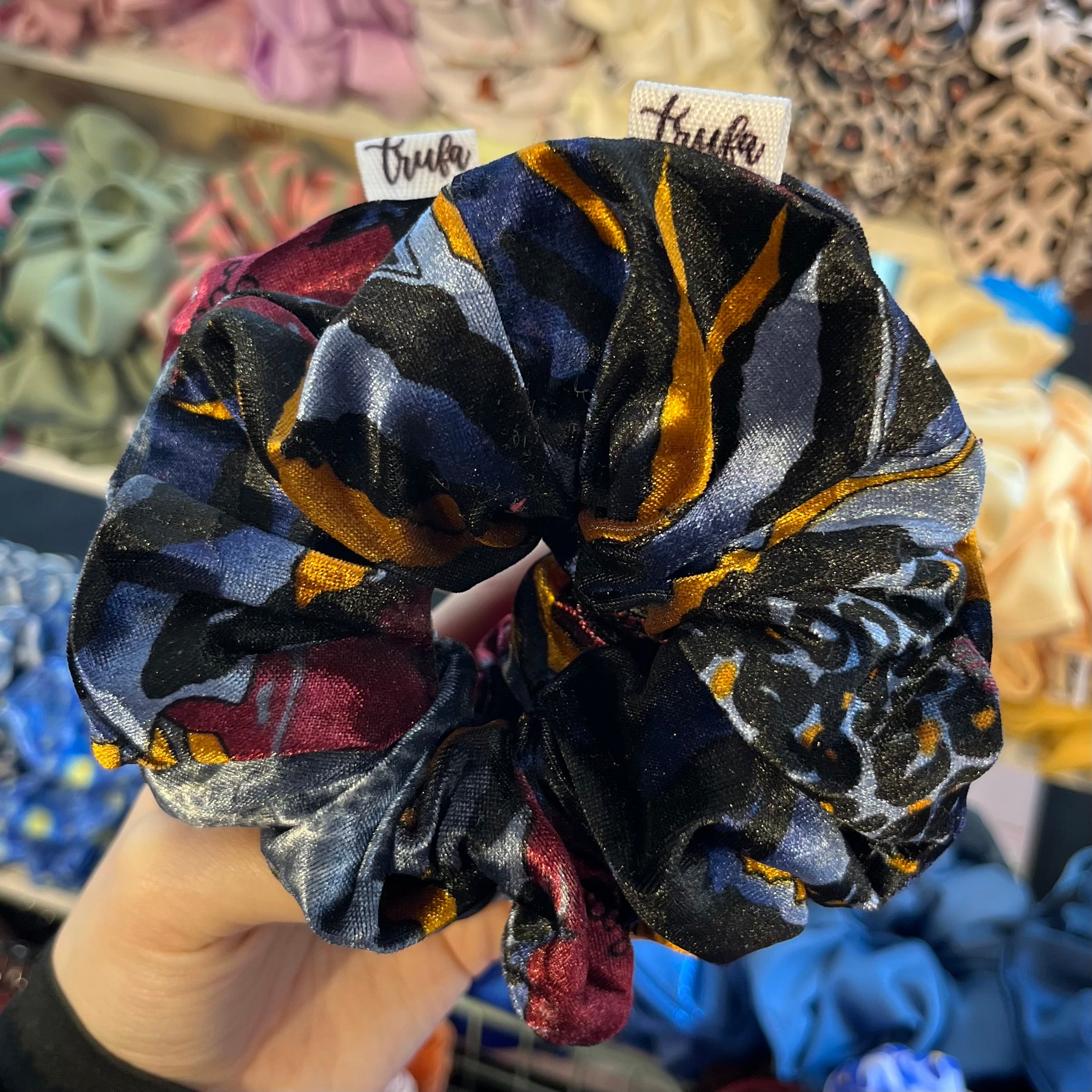 Scrunchie azul cobre