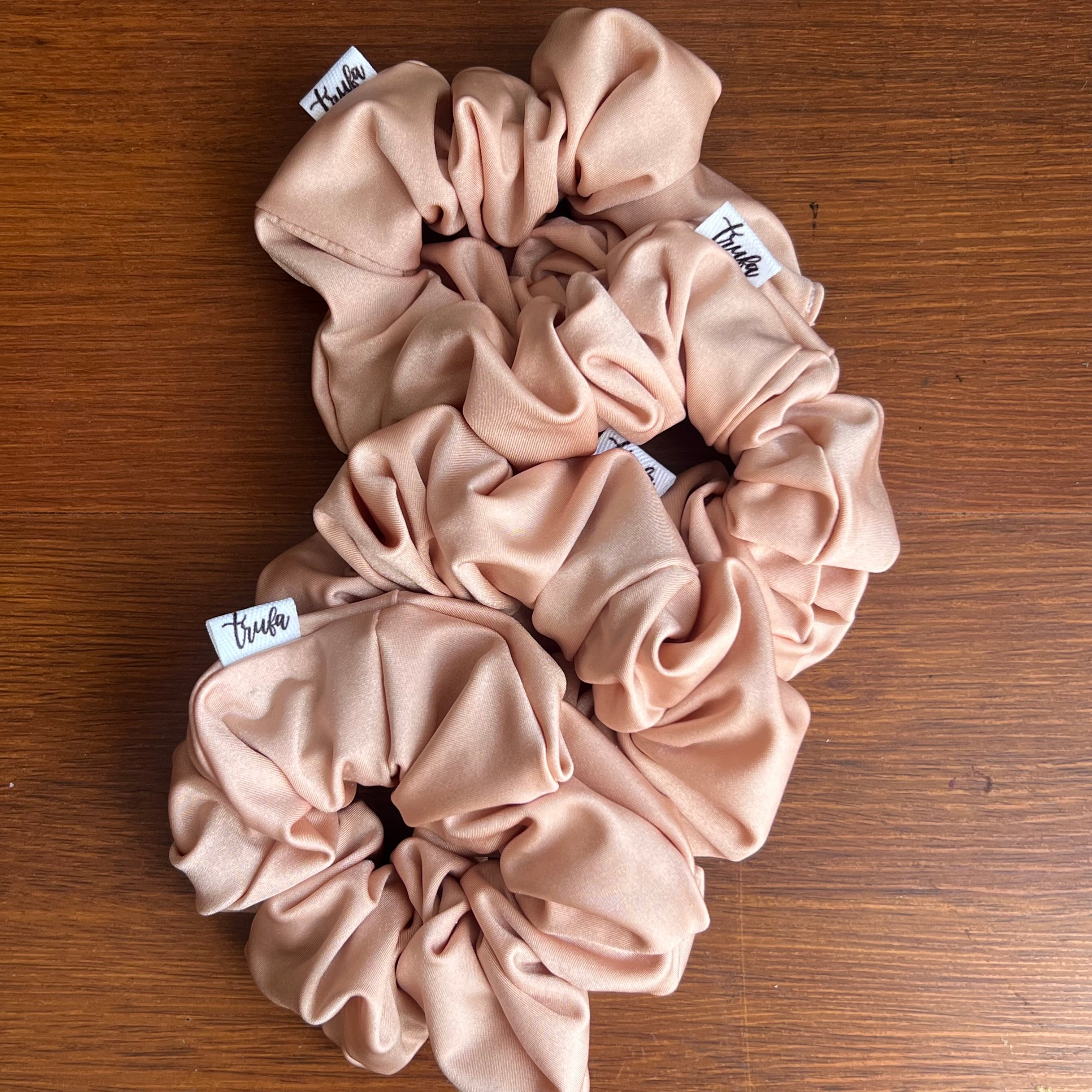 Scrunchie beige claro