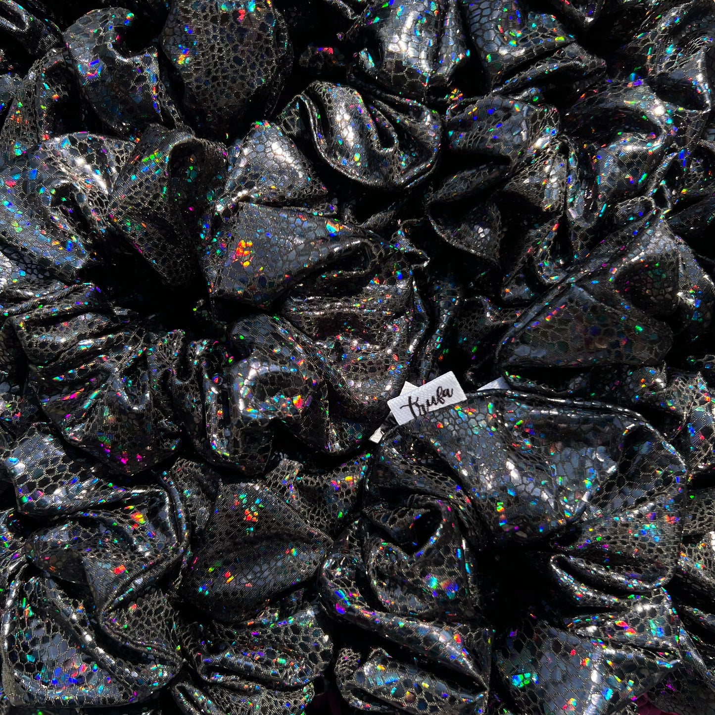 Scrunchie Black Rainbow