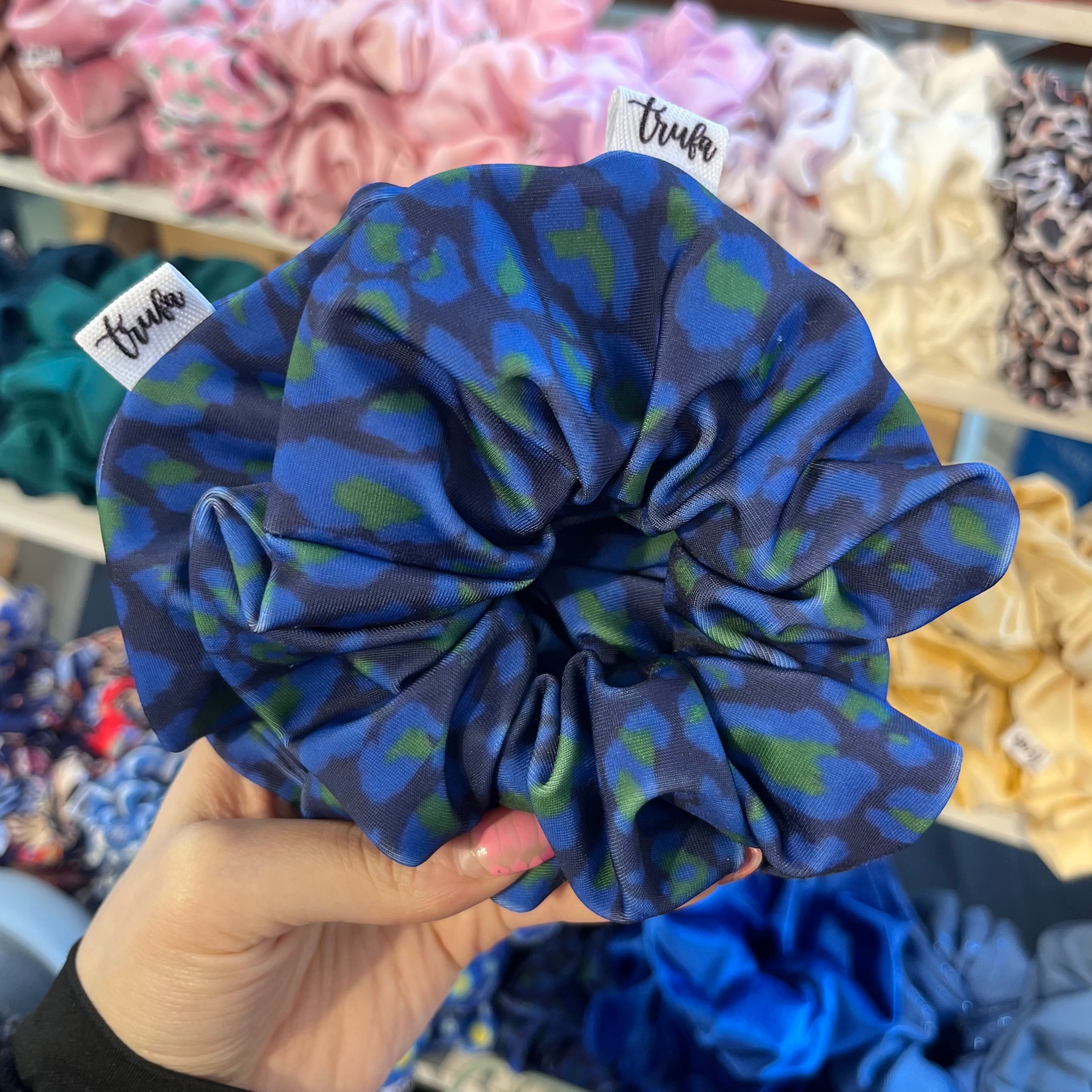Scrunchie print azul