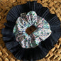 B. Simple azul marino flores