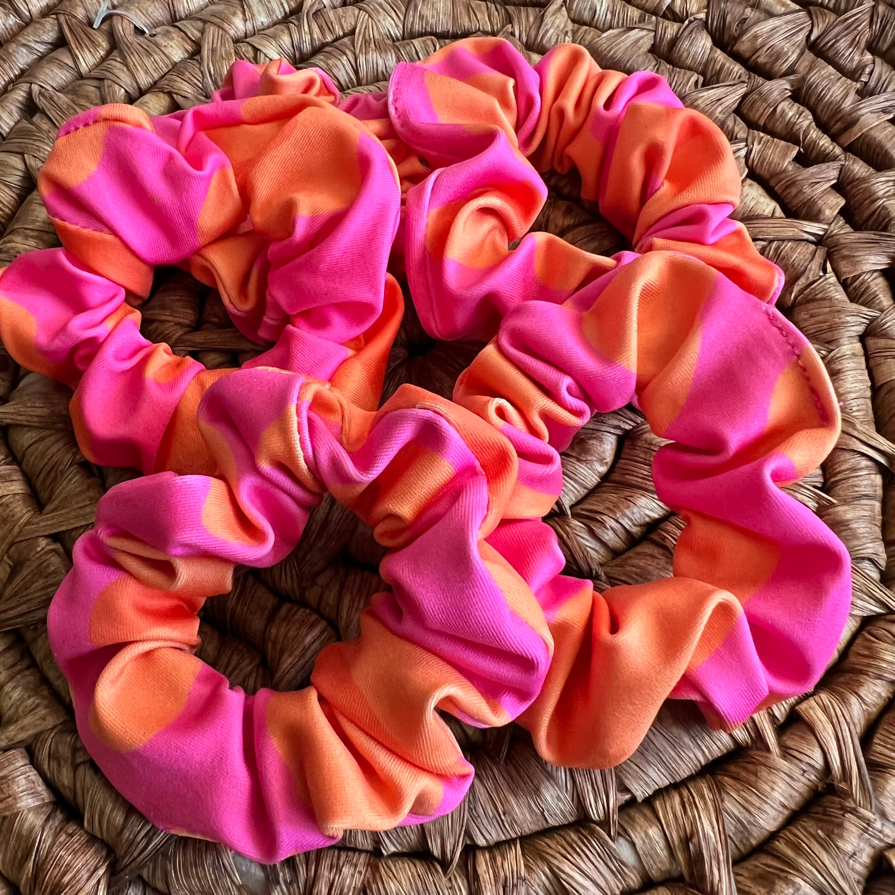 Mini Scrunchie rosado print