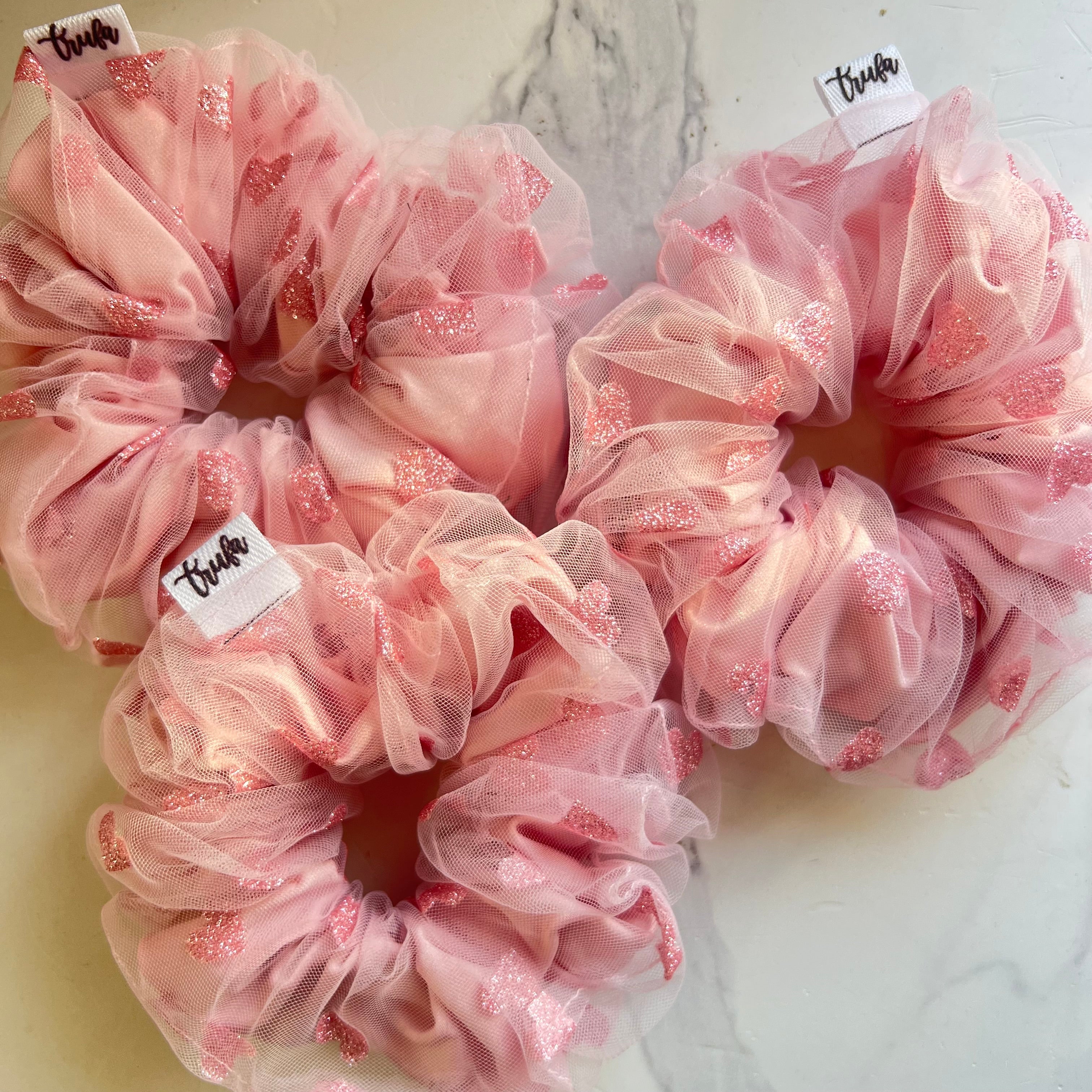 Scrunchie doble rosado 🩷