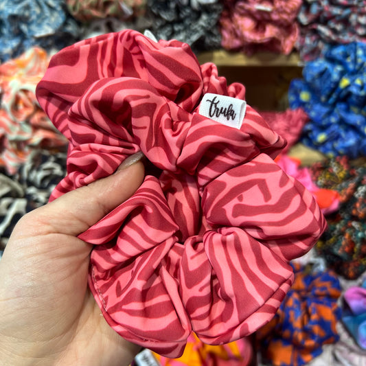 Scrunchie cebra rosado