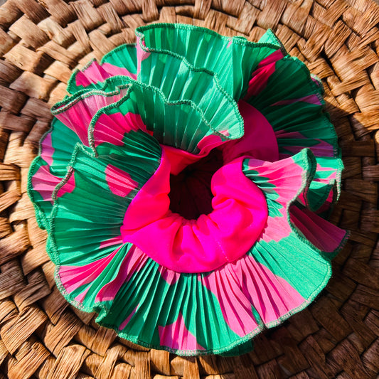 B. Print verde y rosa