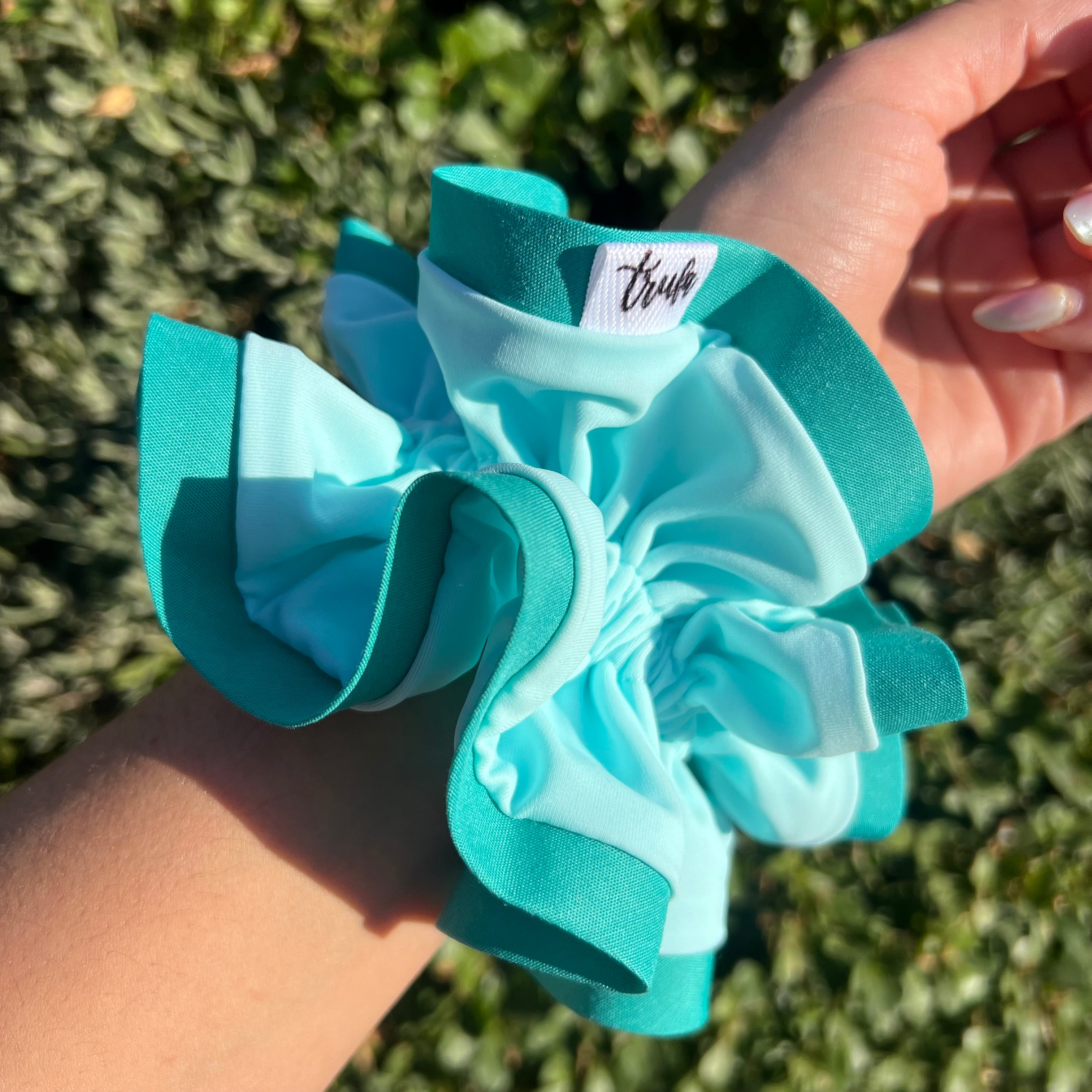 Scrunchie Sesgo Turquesa