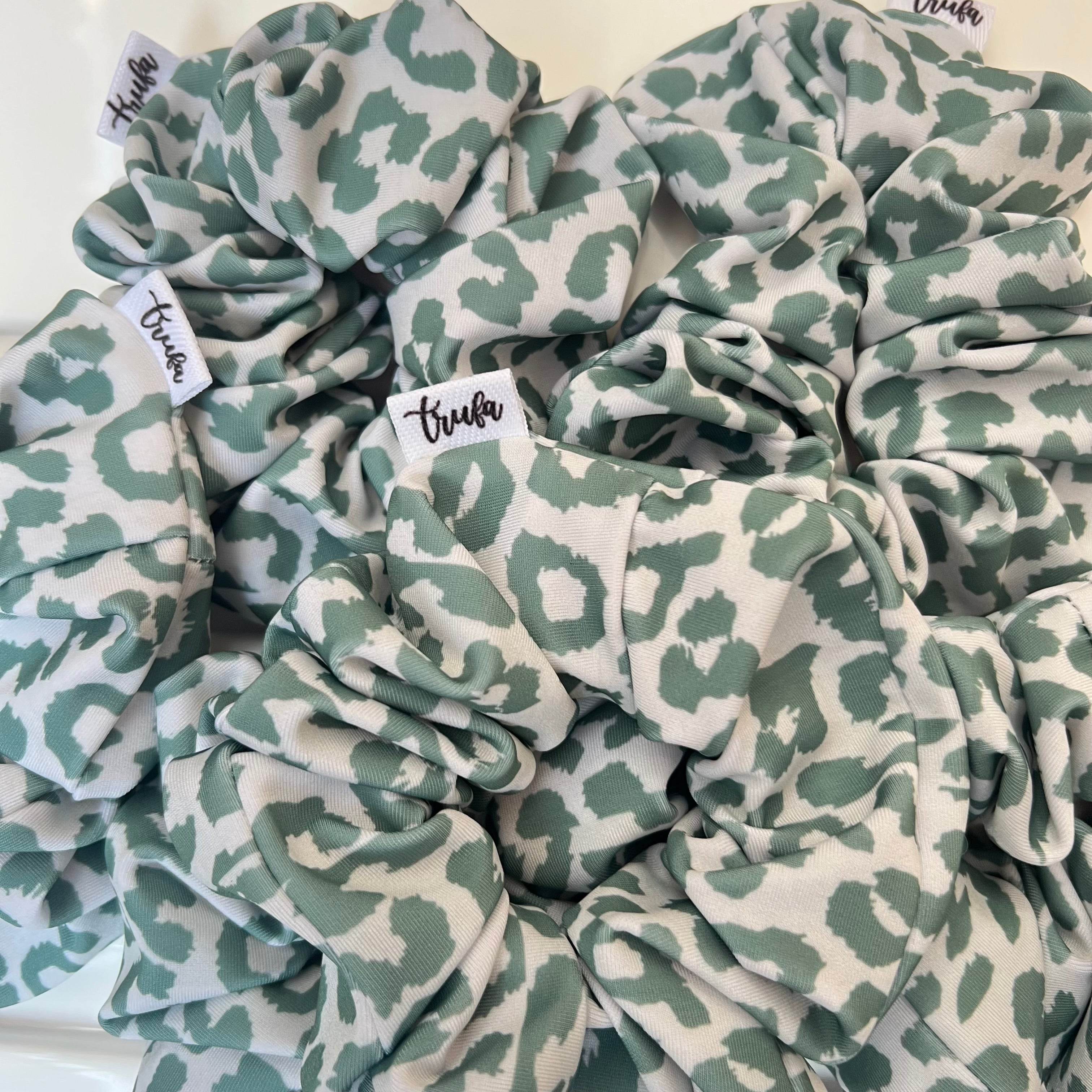 Scrunchie print verde claro