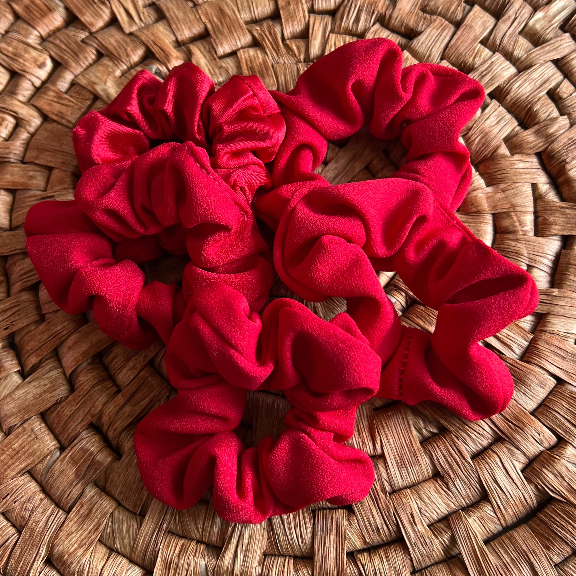 Scrunchie mini rojo