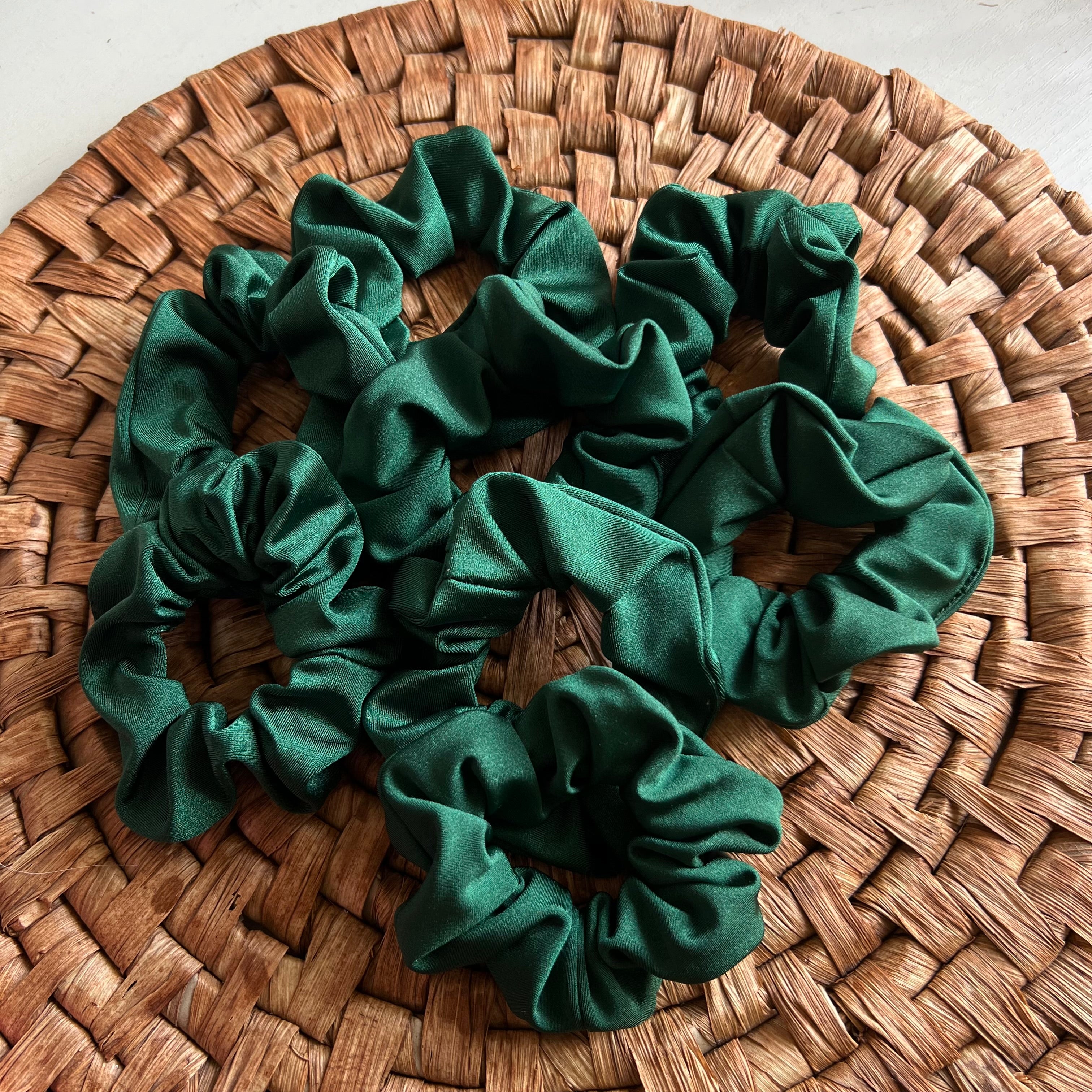 Scrunchies mini verde botella