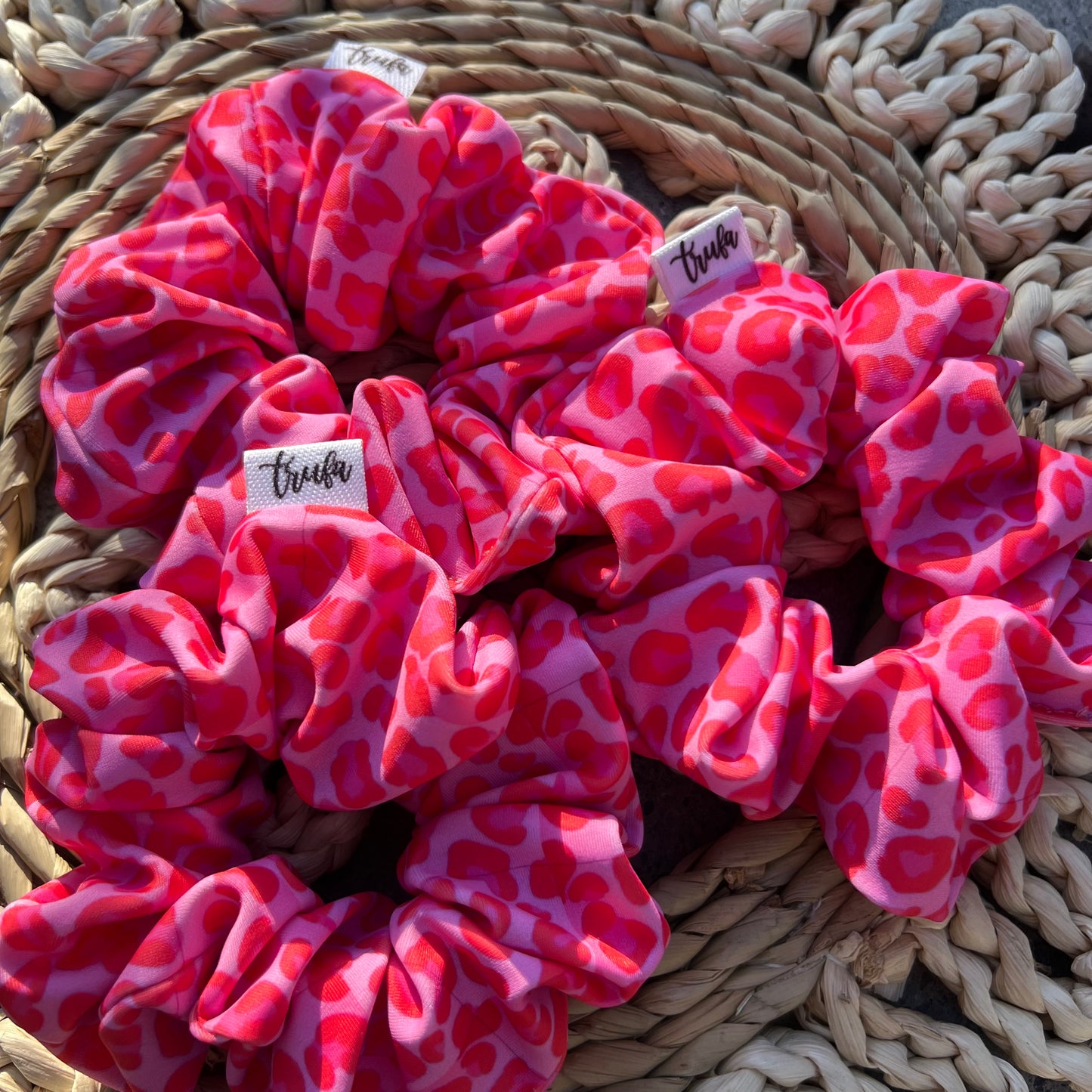 Scrunchie print fucsia
