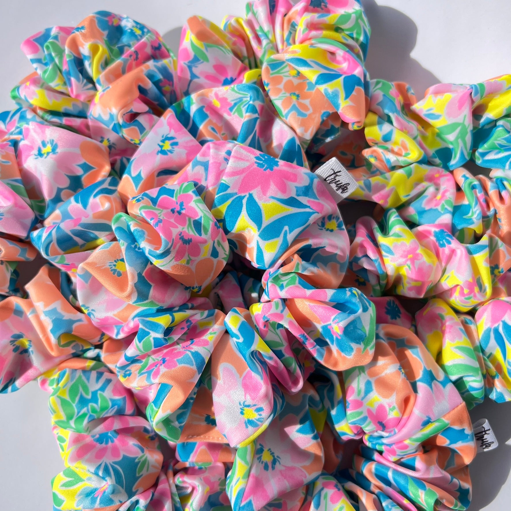 Scrunchie Flores Flúor