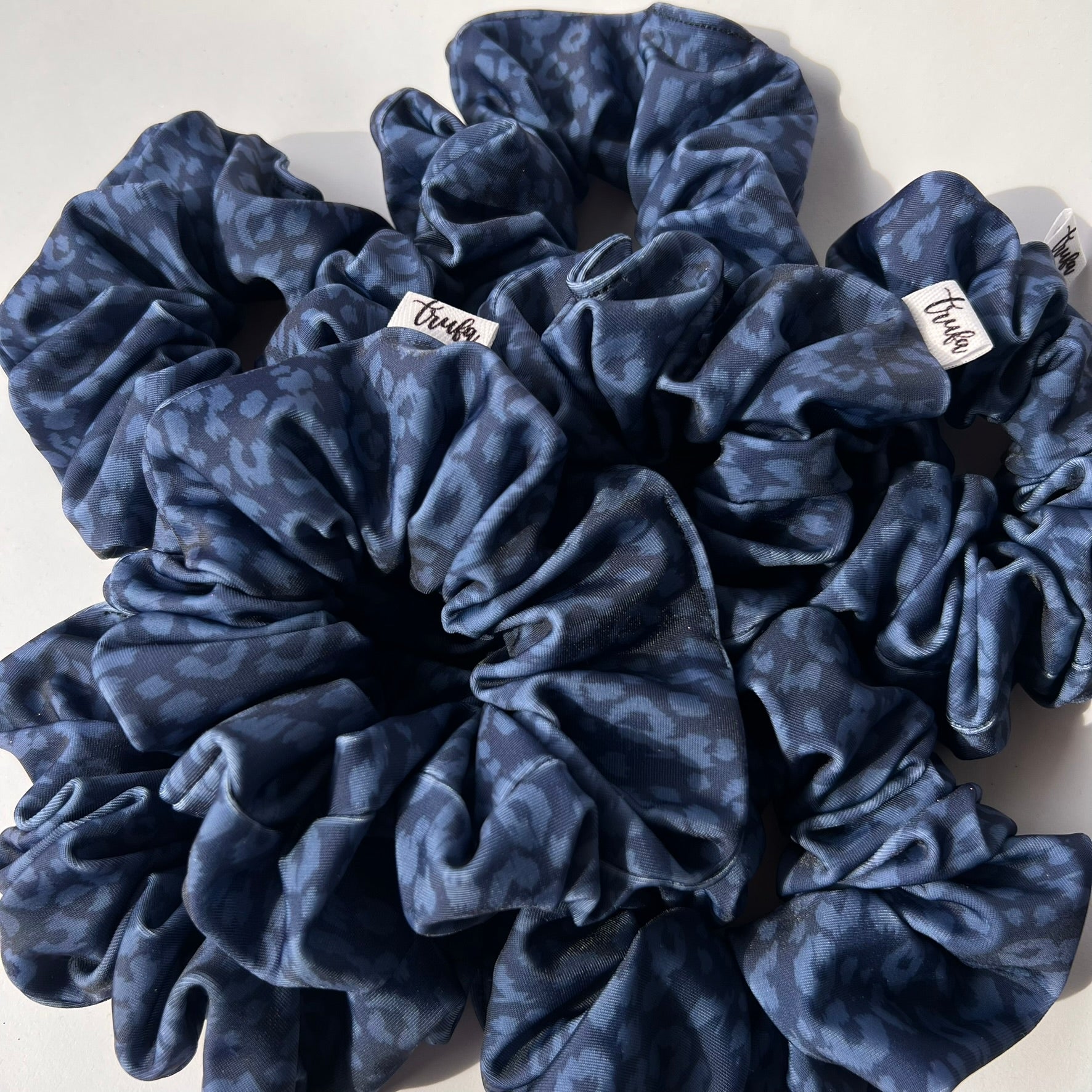 Scrunchie Azul marino print