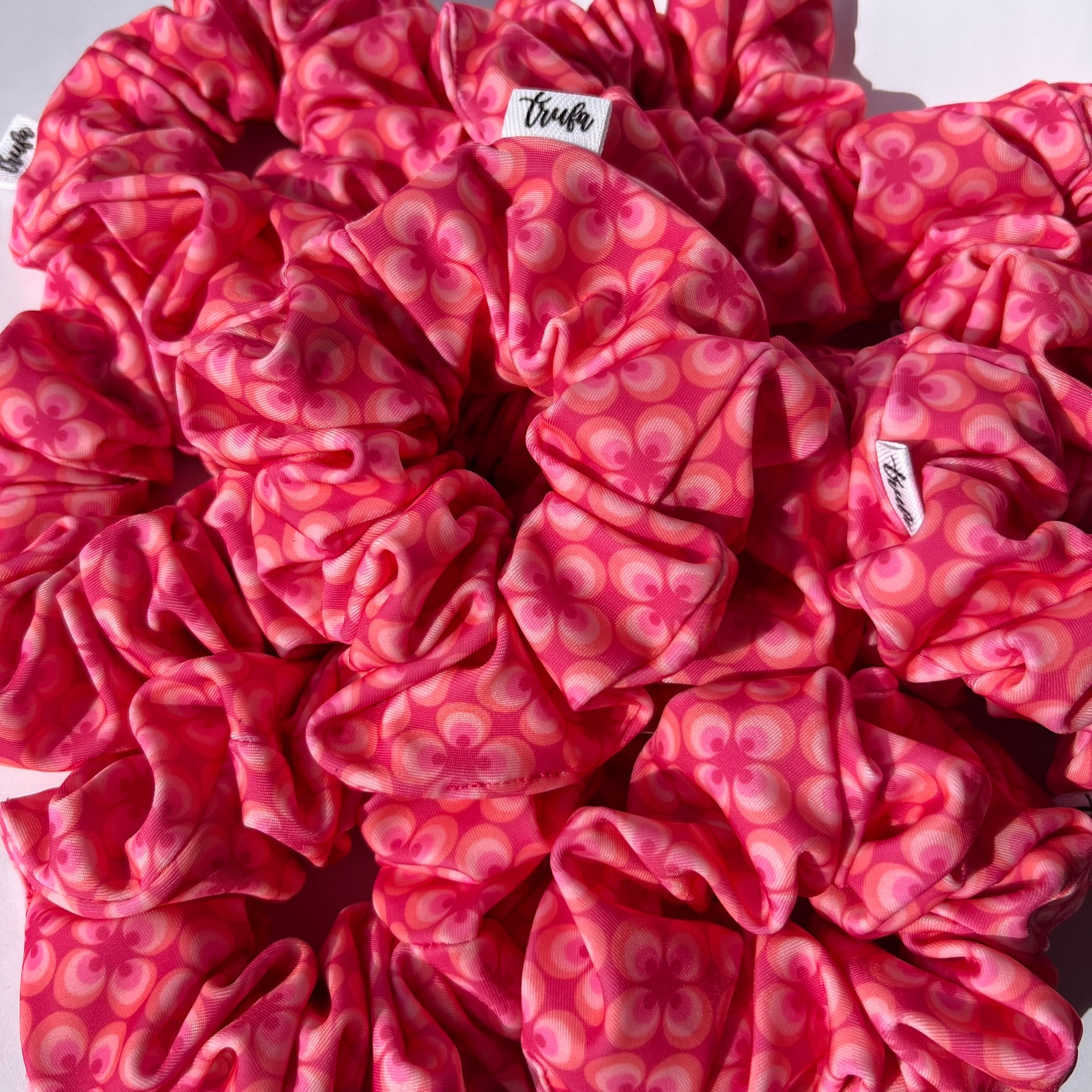 Scrunchie Coral Flores