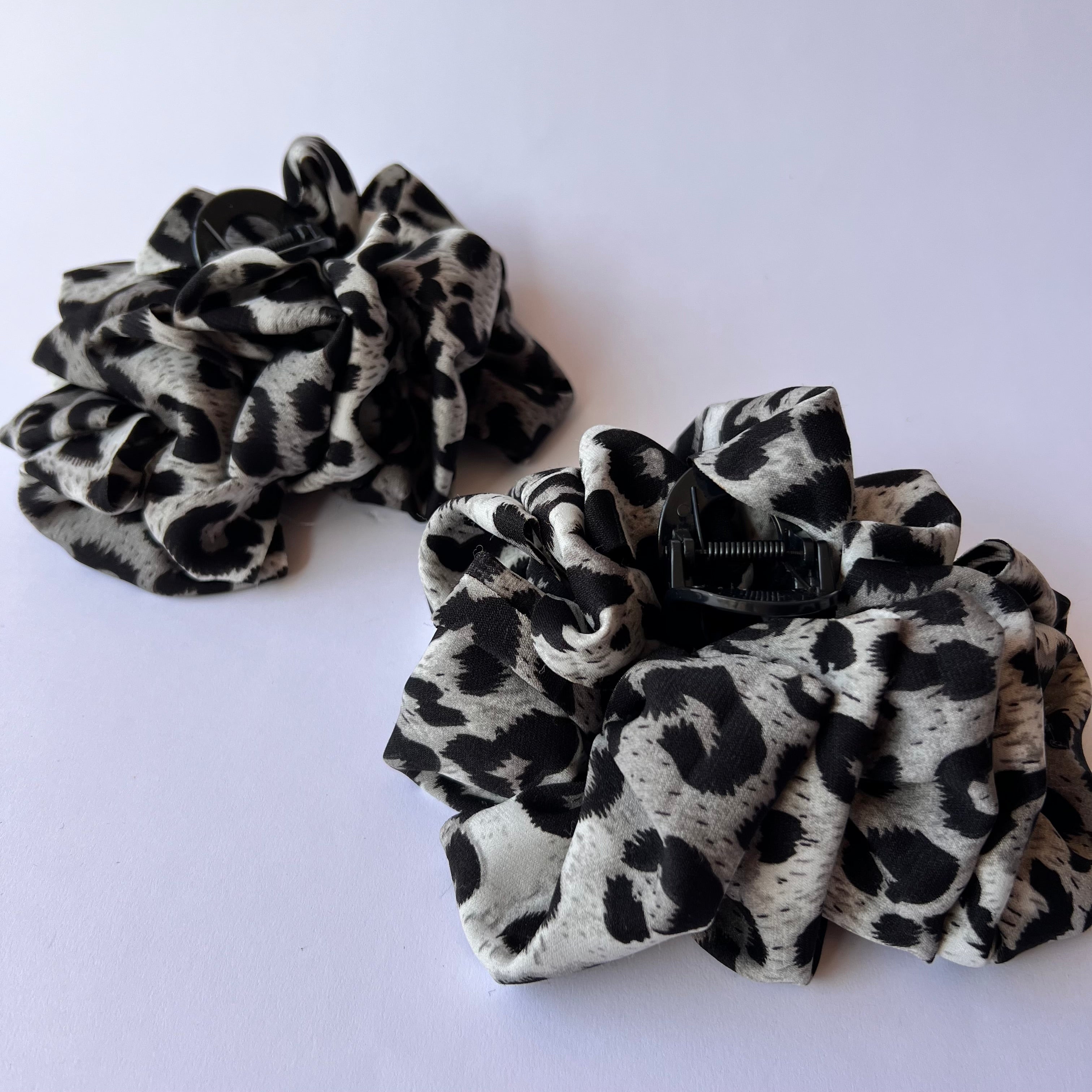 Flor grande print gris