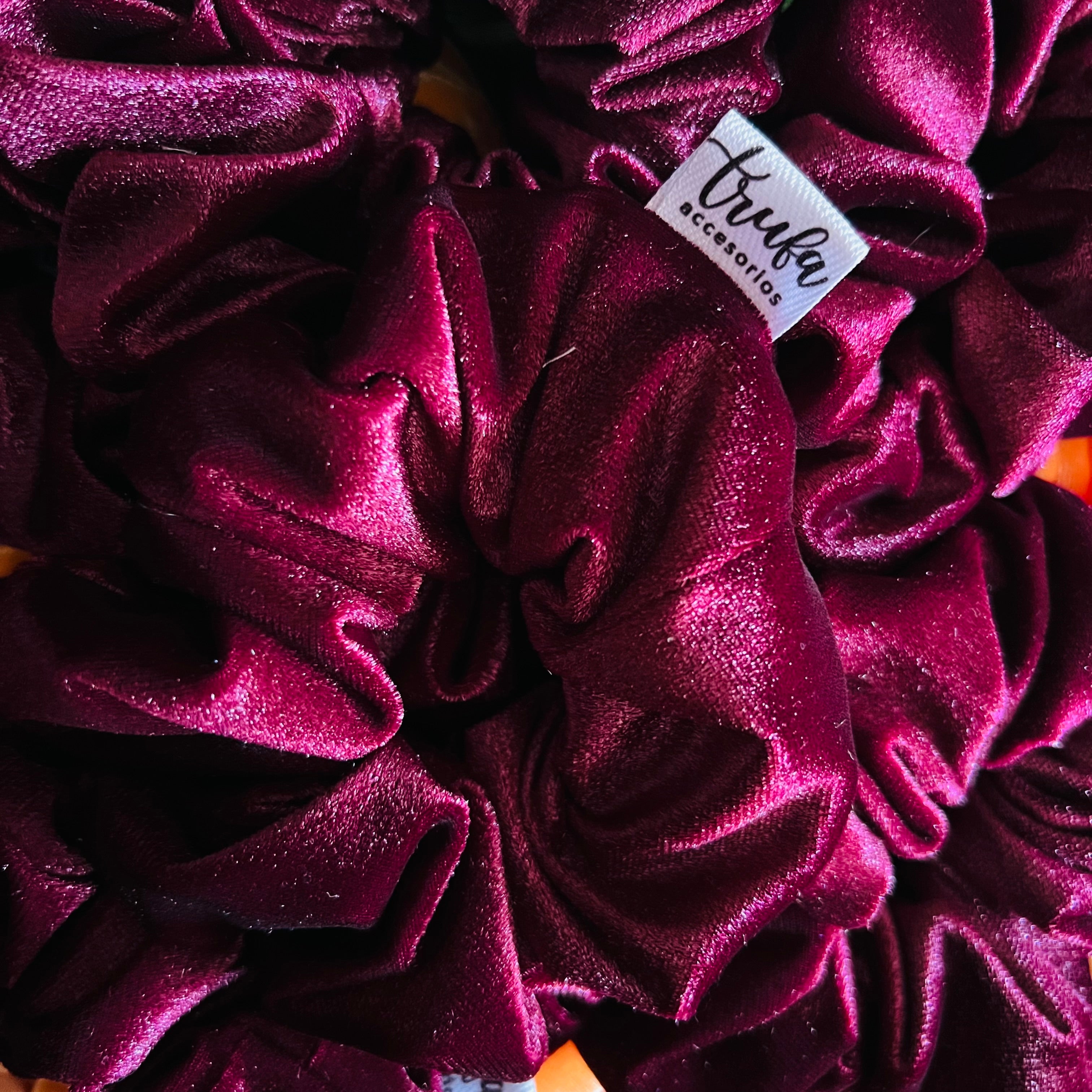 Scrunchie velvet burdeo