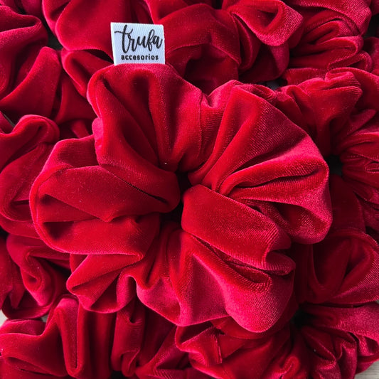 Scrunchie Velvet Rojo