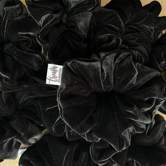 Scrunchie Velvet Negro