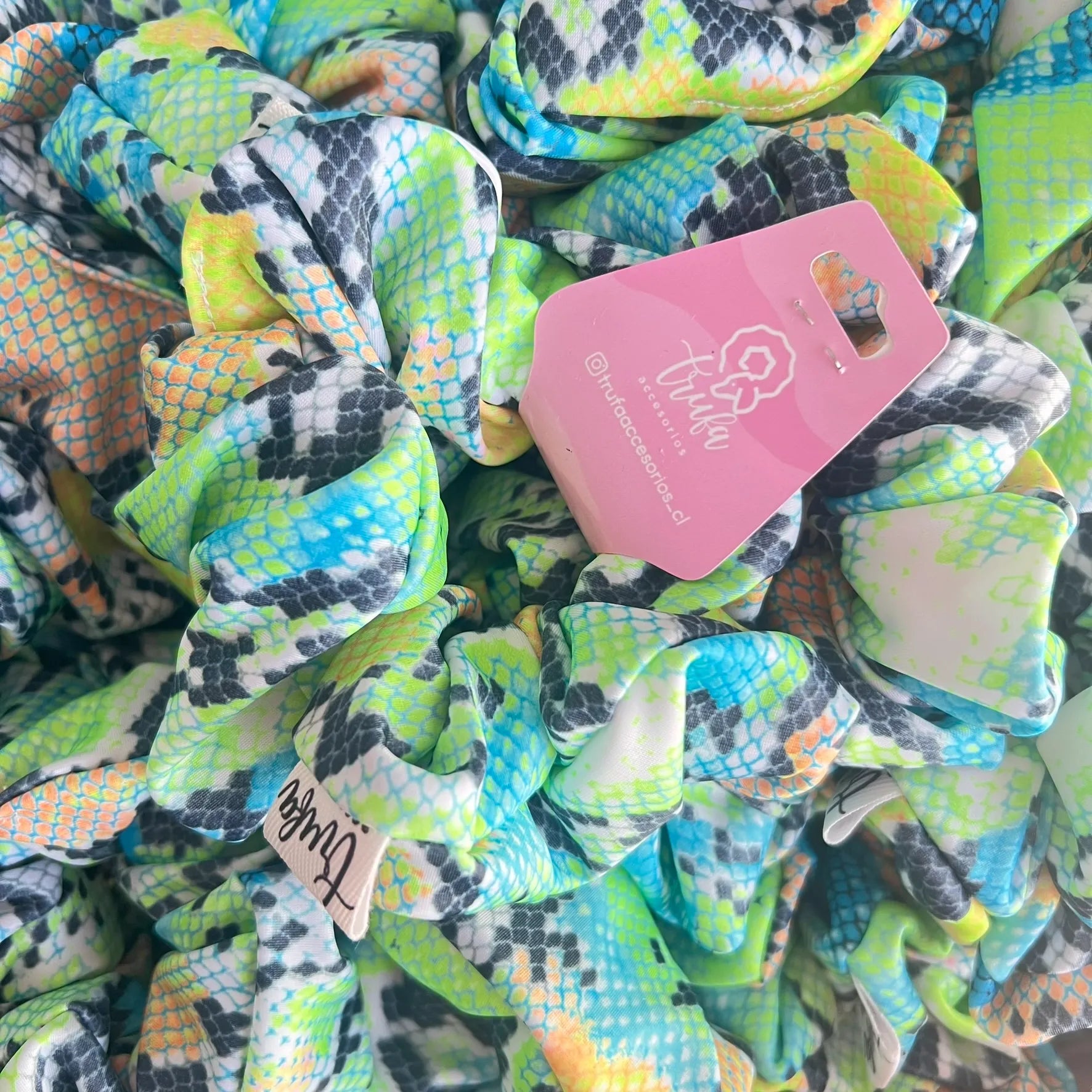 Scrunchie Snake Verde