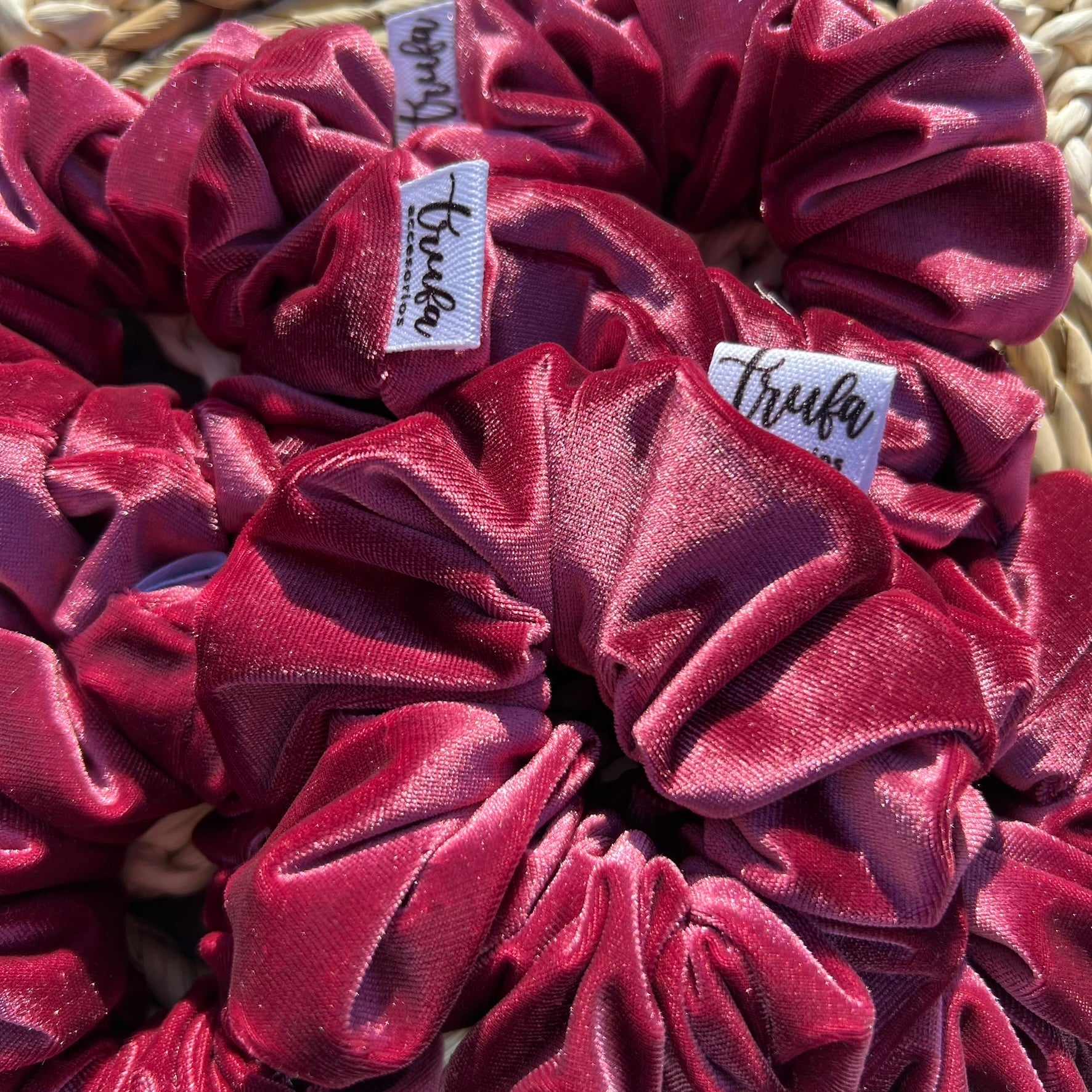 Scrunchie Velvet Fucsia Oscuro