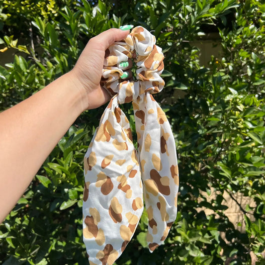 Scrunchie con Pañuelo Print Café